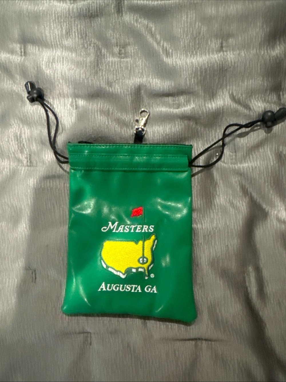 Masters Green Vinyl Pouch with Yellow Augusta Map new without tags